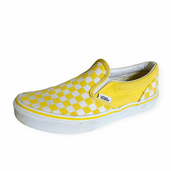 Vans Classic Slip-On Yellow Checkerboard - Picture 2 of 5